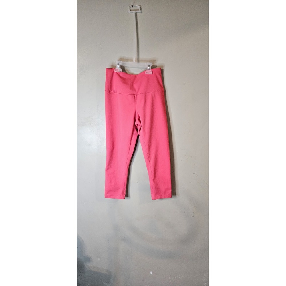 Zella Womens High Waist Cropped Leggings Coral Pink Athletic Pants Size S